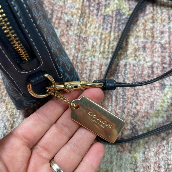 Coach Madi Crossbody Bag in Navy Blue Monogram - Picture 9 of 9